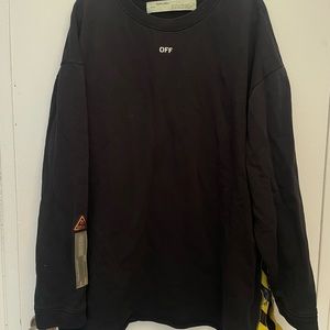 Off-White Black pull over hoodie/crew neck sweatshirt